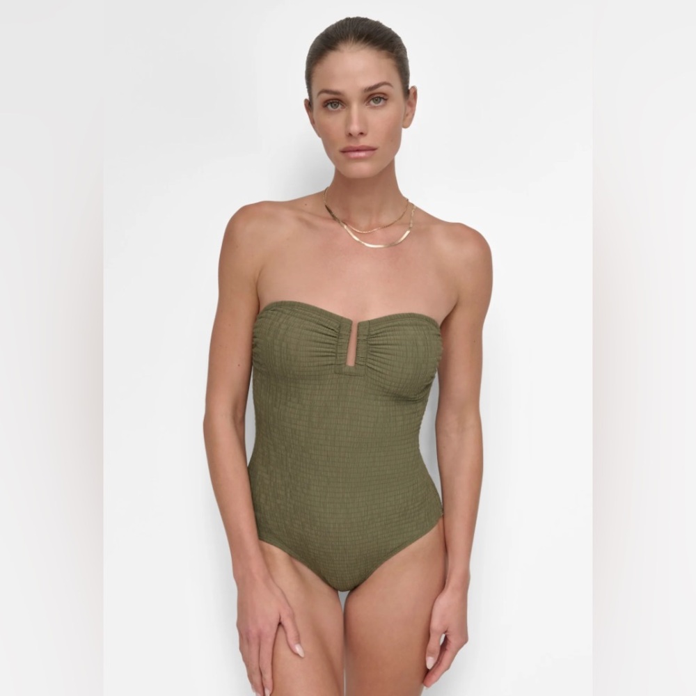 DKNY Olive Green Women's One Piece Swimsuit